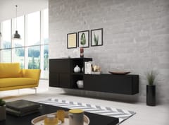 Cama ROCO9 CZ/CZ/CZ svetainės sekcija Spinta daiktams ir garso / vaizdo technikai laikyti