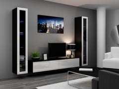 Cama VIGO 5 CZ/BI svetainės sekcija Spinta daiktams ir garso / vaizdo technikai laikyti