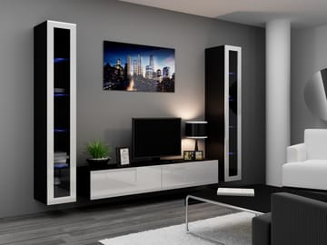 Cama VIGO 5 CZ/BI svetainės sekcija Spinta daiktams ir garso / vaizdo technikai laikyti