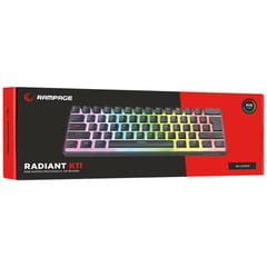 RAMPAGE mechaninė klaviatūra KB-R86 Umbra su raudonaisiais jungikliais juoda 6