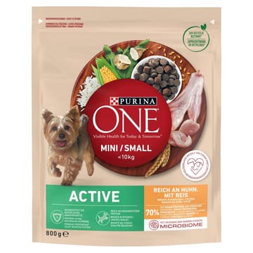 PURINA One Mini/Small Active Rich in chicken with rice - sausas maistas šunims - 800g