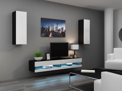 Cama VIGO NEW10CZ/BI svetainės sekcija Spinta daiktams ir garso / vaizdo technikai laikyti 1