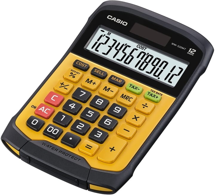 Casio WM-320MT skaičiuotuvas Kišenė Skaičiuotuvo ekranas Juoda, Geltona