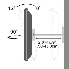 Techly ICA-PLB 147M televizoriaus laikiklis 139,7 cm (55") Juoda 4