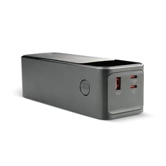 Išorinė baterija 27 000 mAh, 1× USB, 2× USB-C, 162,5 W, QC4+, integruotas žibintuvėlis, LCD ekranas, juoda 2