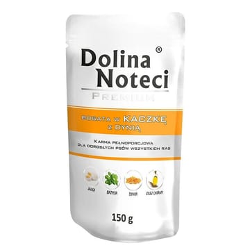 DOLINA NOTECI PREMIUM Šlapias maistas šunims Antis su moliūgais 150 g