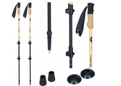 Viking Bamboo Pro Trekking Lenkai Brown 65-135 1