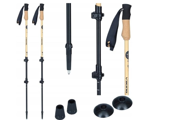 Viking Bamboo Pro Trekking Lenkai Brown 65-135