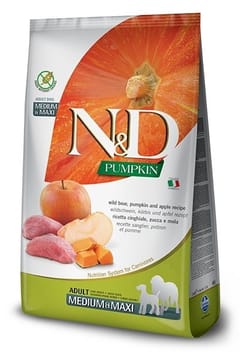 Farmina Pet Food 8010276033376 sausas šunų maistas 12 kg Suaugusių Obuolys, Šernas, Moliūgas