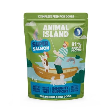 ANIMAL ISLAND Salmon - sausas maistas šunims - 1kg