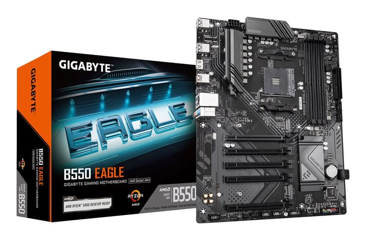 GIGABYTE B550 EAGLE pagrindinė plokštė AMD B550 AM4 lizdas ATX