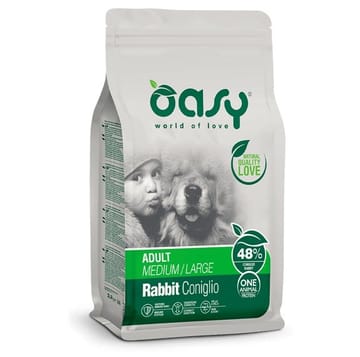 OASY One Animal Protein Adult Medium/Large Rabbit - sausas maistas šunims - 2,5kg