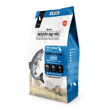 WIEJSKA ZAGRODA Monoprotein Salmon - sausas maistas šunims - 2kg