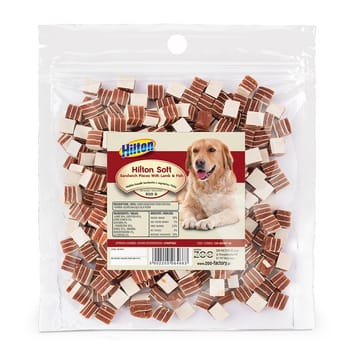 HILTON Sandwich pieces with lamb and fish - skanėstas šunims - 500 g