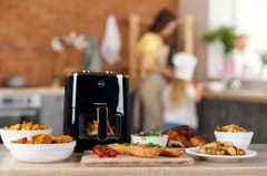 ELDOM FRITTA fat-free fryer capacity 5.0 l adjustable temp. clock 1500 W Vienas 5 L Autonominės Karšto oro gruzdintuvė Juoda 7