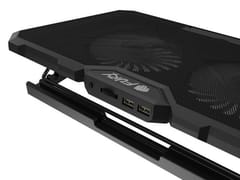 Nešiojamojo kompiuterio aušinimo padėklas FURY GUNBAI G3 14.1–17.3" su 2 ventiliatoriais, RGB apšvietimas, 2× USB 5