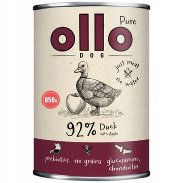 OLLO Pure Duck with apple - drėgnas ėdalas šunims - 850g