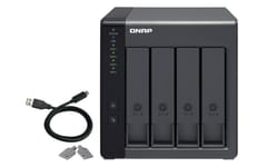 QNAP TR-004 saugojimo diskų korpusas HDD / SSD aptvaras Juoda 2.5/3.5" 2