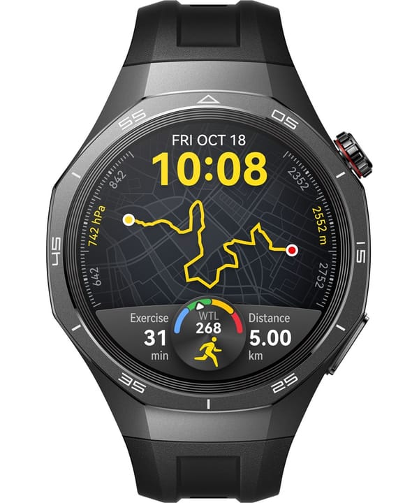 Huawei WATCH GT5 Pro 46mm 3,63 cm (1.43") AMOLED Skaitmeninis 466 x 466 pikseliai Juoda GPS (palydovinis)