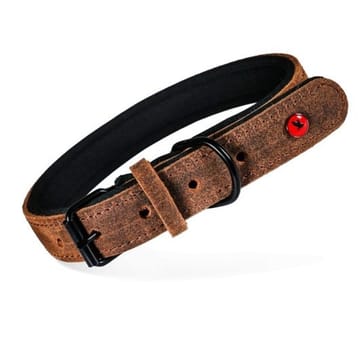 ZOLUX Komfort Odinė, ruda spalva – antkaklis šuniui – 30 cm