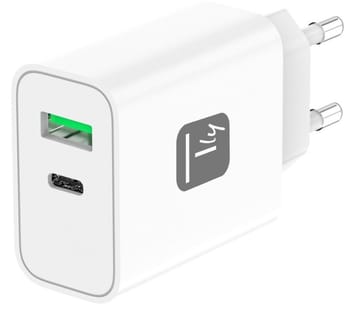 Techly IPW-USB-30WACG mobiliojo įrenginio kroviklis Universalus Balta AC Spartusis įkrovimas Vidaus