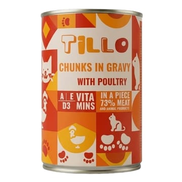TILLO Chunks in gravy Poultry - šlapias kačių maistas - 415g