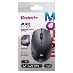DEFENDER MOUSE AURIS MB-027 RF SILENT BLACK 52027 5
