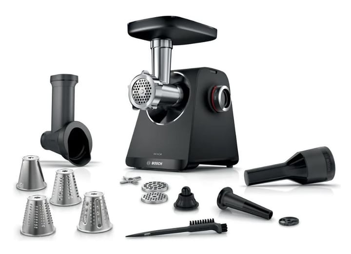 Bosch Serie 4 MFWS440B mėsmalė 1900 W Juoda, Sidabras