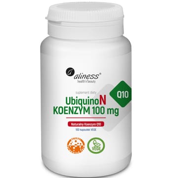 ALINESS 100% UbiquinoN Natural Coenzyme Q10 100 mg – maisto papildas – 100 kapsulių
