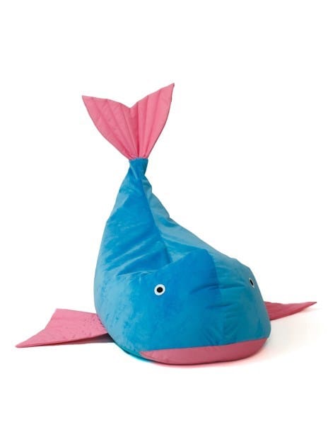 Sako krepšys pouffe Whale blue-pink L 110 x 80 cm