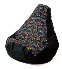 Sako krepšys pouffe Pear print black-pad player XL 130 x 90 cm