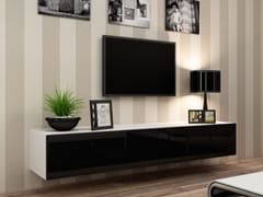 Cama VIGO 22 BI/CZ svetainės sekcija Spinta daiktams ir garso / vaizdo technikai laikyti 2