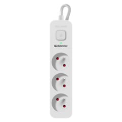 DEFENDER POWER STRIP 3 SLOTS 1,5M WHITE 99460 1