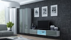 Cama VIGO 19 BI/SZ svetainės sekcija Spinta daiktams ir garso / vaizdo technikai laikyti