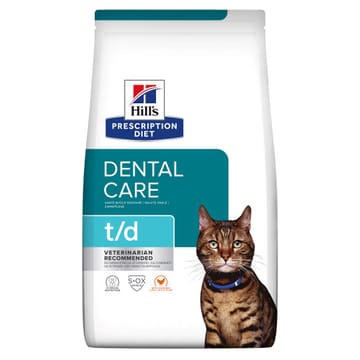 HILL'S PRESCRIPTION DIET Feline t/d Sausas kačių maistas Viščiukas 1,5 kg