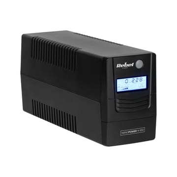 Rebel Nanopower Plus 1000 UPS | Off-line| Sinusoida| 1000VA | 600W | LCD | USB