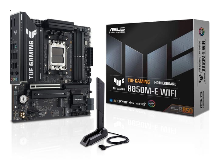 ASUS TUF GAMING B850M-E WIFI AMD B850 AM5 lizdas „micro ATX“