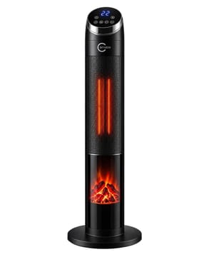 CARUZZO Q20H1 koloninis šildytuvas su ventiliatoriumi, 95 cm, juodos spalvos