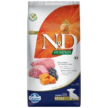 FARMINA N&D Pumpkin Lamb&Blueberry Puppy Mini - sausas maistas šunims - 7kg