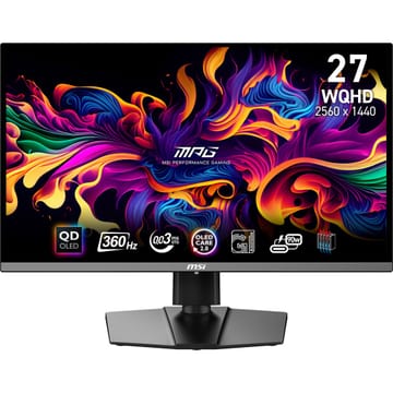 MSI 26,5 colių žaidimų monitorius MPG 271QRX QD-OLED WQHD 360 Hz, juodos spalvos