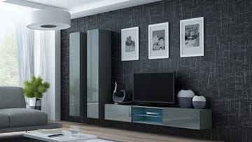 Cama VIGO 19 SZ/SZ svetainės sekcija Spinta daiktams ir garso / vaizdo technikai laikyti