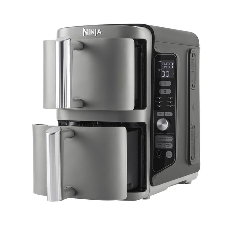 Ninja SL400EU gruzdintuvė Dvigubas 9,5 L 2470 W Karšto oro gruzdintuvė Juoda, Pilka