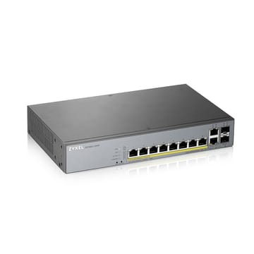Zyxel GS1350-12HP-EU0101F tinklo komutatorius Valdomas L2 Gigabit Ethernet (10/100/1000) Maitinimas per Eternetą (PoE) Pilka