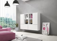 Cama ROCO19 BI/BI/BI svetainės sekcija Spinta daiktams ir garso / vaizdo technikai laikyti 2
