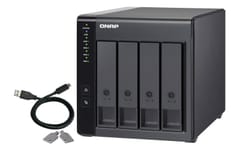 QNAP TR-004 saugojimo diskų korpusas HDD / SSD aptvaras Juoda 2.5/3.5" 8
