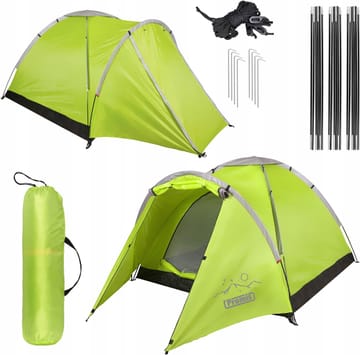 Turistinė stovyklavimo palapinė 2 x 2 m „Alpenair Pro“ tinklelis nuo uodų
