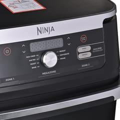Ninja AF500EU gruzdintuvė Dvigubas 10,4 L Autonominės 2470 W Karšto oro gruzdintuvė Juoda, Nerūdijančiojo plieno 3