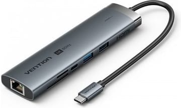 Vention USB-C 9-in-1 4K 60Hz 100W doko stotis