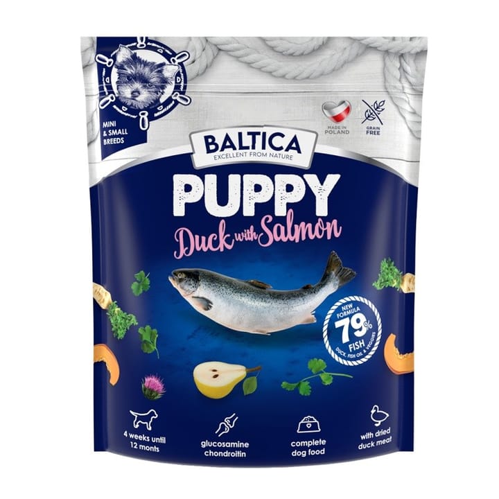 BALTICA Excellent Puppy Duck with salmon Small breeds - sausas maistas šunims - 1kg