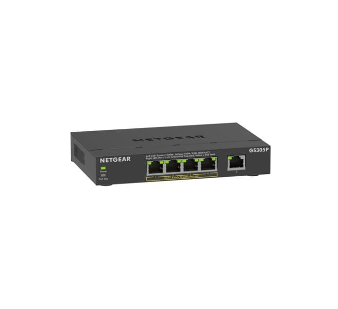 NETGEAR GS305Pv3 Ne-valdomas Gigabit Ethernet (10/100/1000) Maitinimas per Eternetą (PoE) Juoda